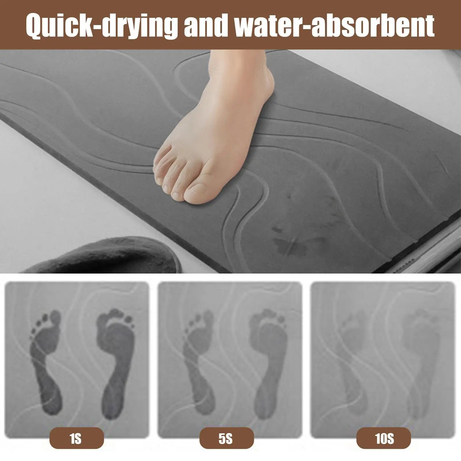 DryStep Bath Mat™ No More Slippery Floors!