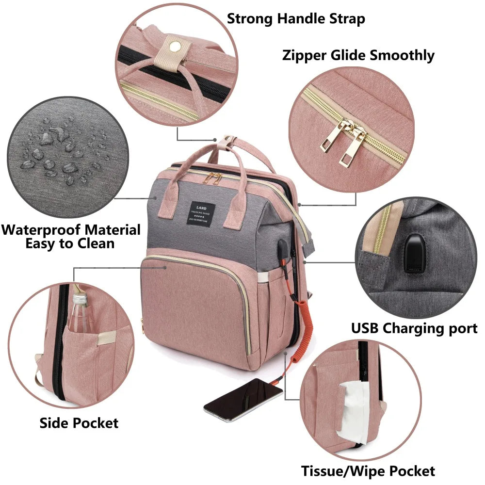 Sleep&Go™ Diaper bag – from changing to napping in seconds
