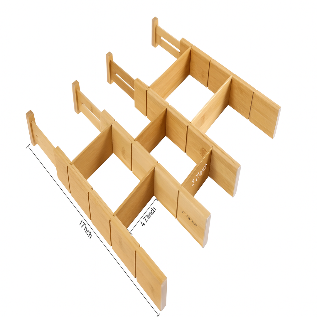 EcoTidy Bamboo Organizer™ Say goodbye to chaos  and hello to stress-free storage that fits anywhere!